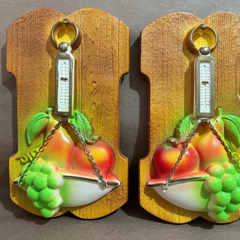 Vintage Miller Studio Chalk Ware Kitchen Plaques